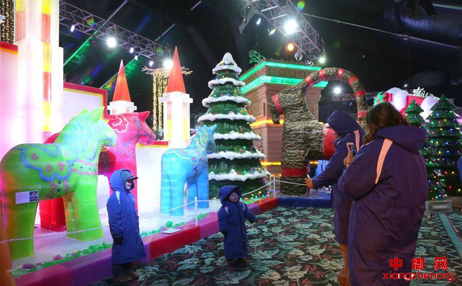 中国冰雕师在美国打造“冰雪奇缘”