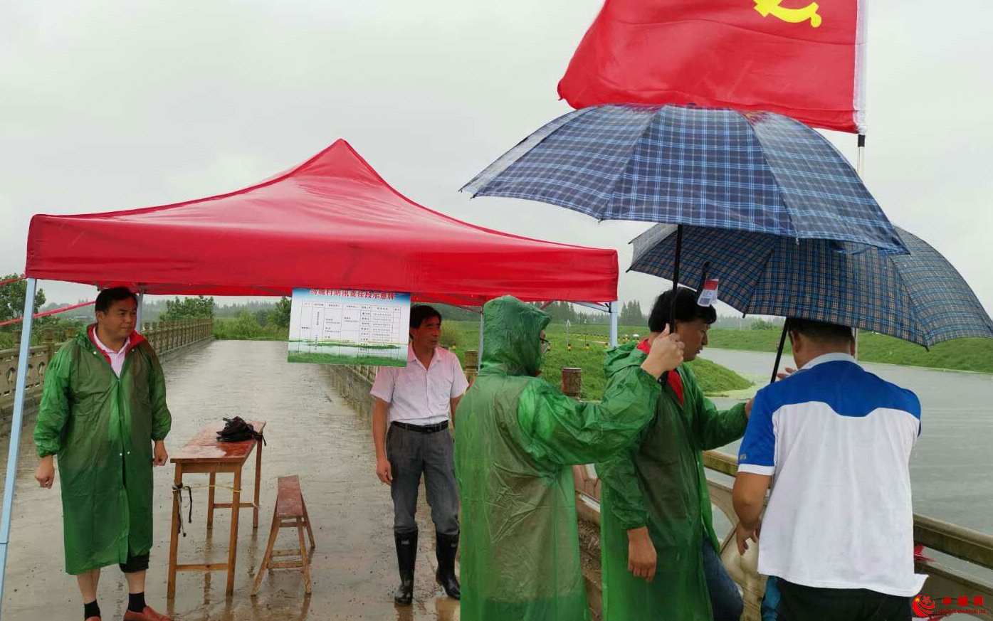 安徽庐江郭河：防汛一线党旗红
