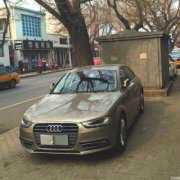 <b>奥迪违法停车并给牌照上锁 司机被罚400元扣12分</b>