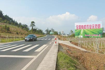 图为国道351线同步规划建设的芦山县现代农业示范园区（摄于11月7日）。