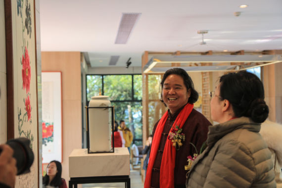 环球旅游小姐助力赵军牡丹艺术馆丫山开幕