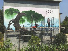 <b>广元苍溪：水泥画美化乡村 乡贤墙上绘出文化长廊</b>