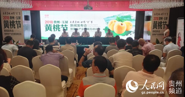 2018贵州玉屏黄桃节现场。张春雷 摄