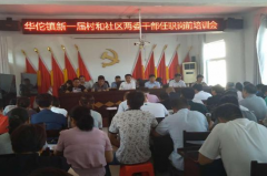 <b>安徽华佗镇：召开新一届村和社区“两委”干部岗前任职培训会</b>