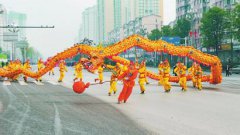 广安市前锋区举行“金猪贺春”巡游活动