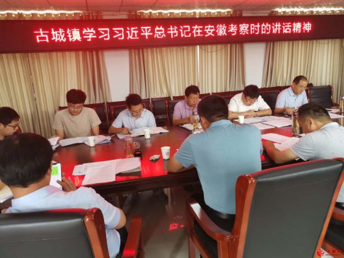 <b>安徽省古城镇组织学习习总书记考察安徽重要讲话精神</b>