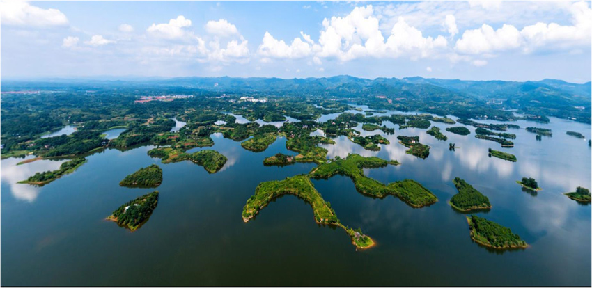 千岛飞来碧玉堆。东部新区供图